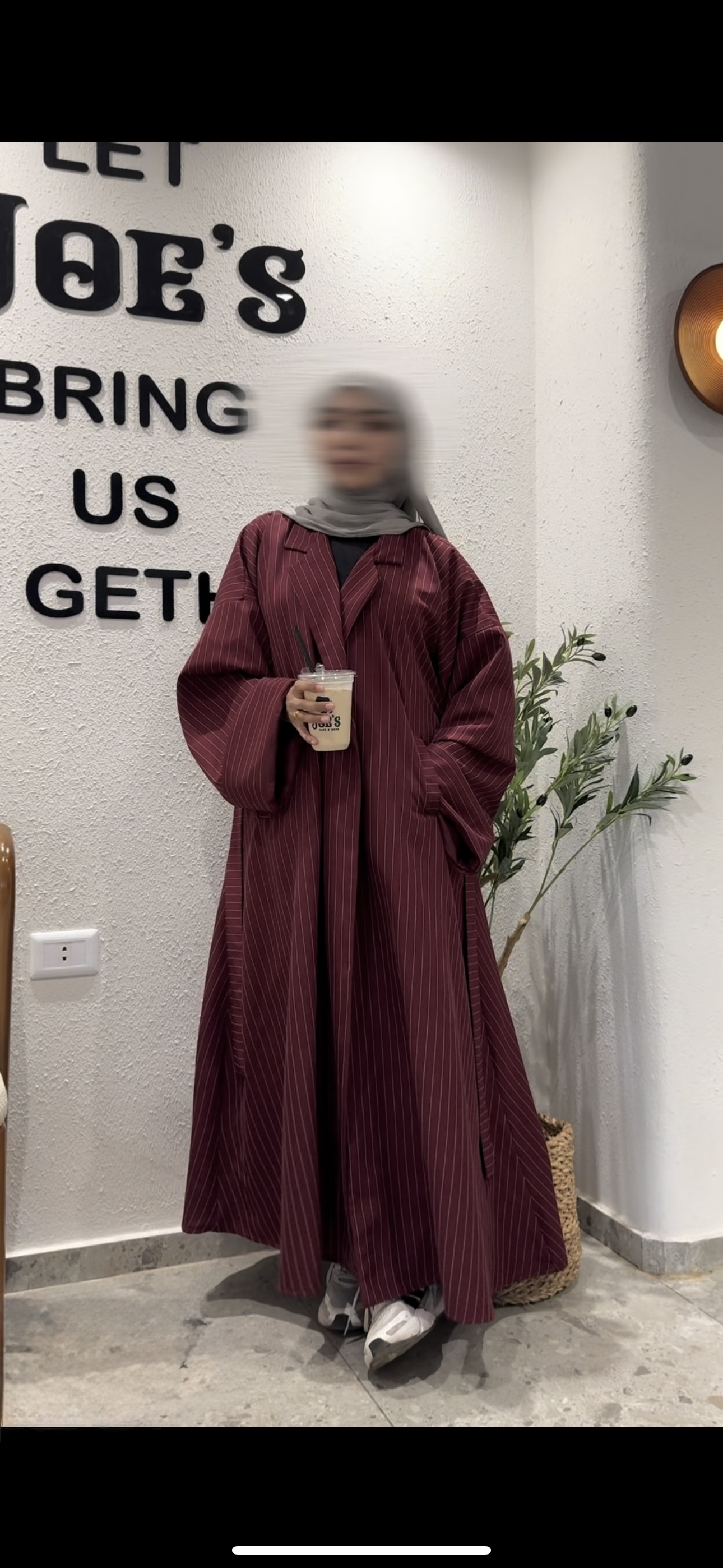 Cozy long Blaizer - Burgendy 